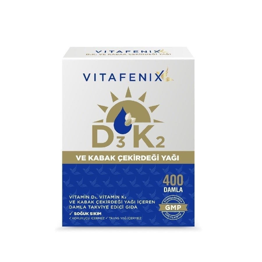 Vitafenix D3K2 ve Kabak Çekirdeği Yağı 20 ml