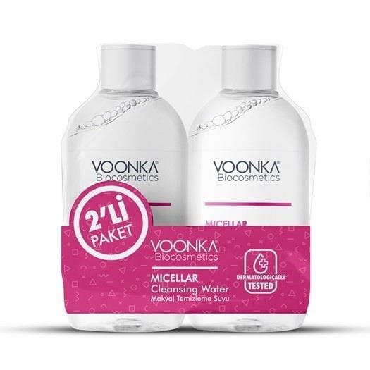 Voonka Biocosmetics Cilt ve Makyaj Temizleme Suyu 500 ml 2'li Paket