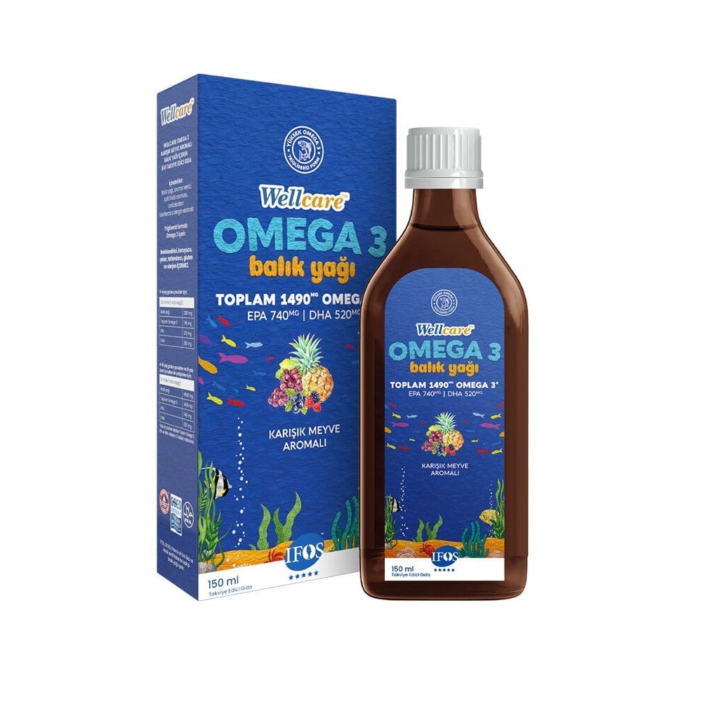 Wellcare Omega 3 Karışık Meyve Aromalı Balık Yağı 150 ml