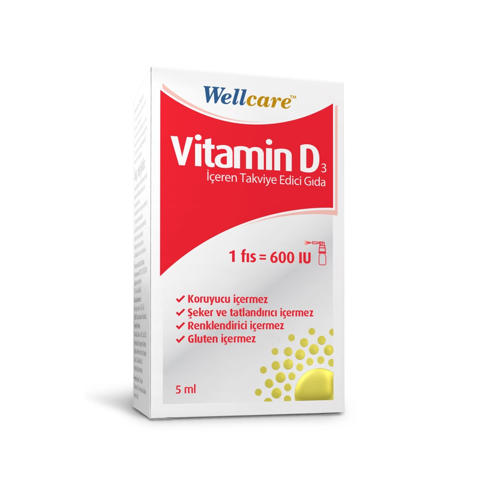 Wellcare Vitamin D3 600 IU 5 ml Sprey