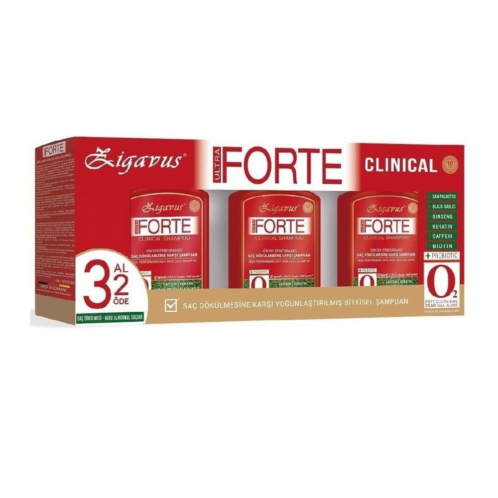Zigavus Forte Ultra Clinical Kuru & Normal Saçlar 300 ml 3 Al 2 Öde
