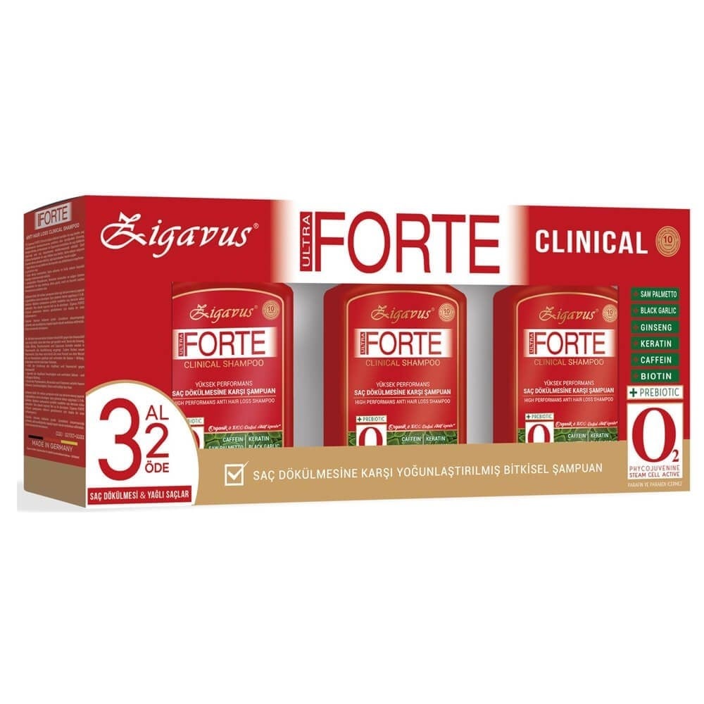Zigavus Forte Ultra Clinical Yağlı Saçlar 300 ml 3 Al 2 Öde