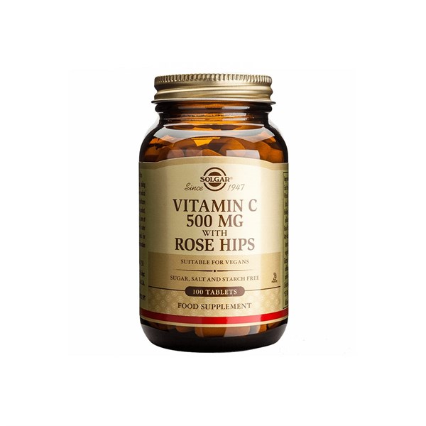 Solgar Vitamin C 500 mg With Rose Hips 100 Tablet