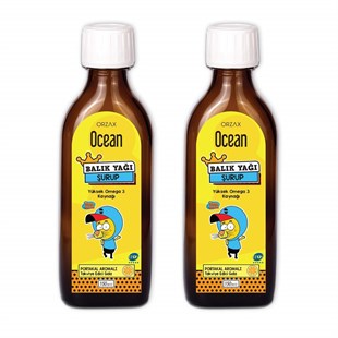 Ocean Balık Yağı Şurubu Portakal Aromalı 150 ml 2'li Paket