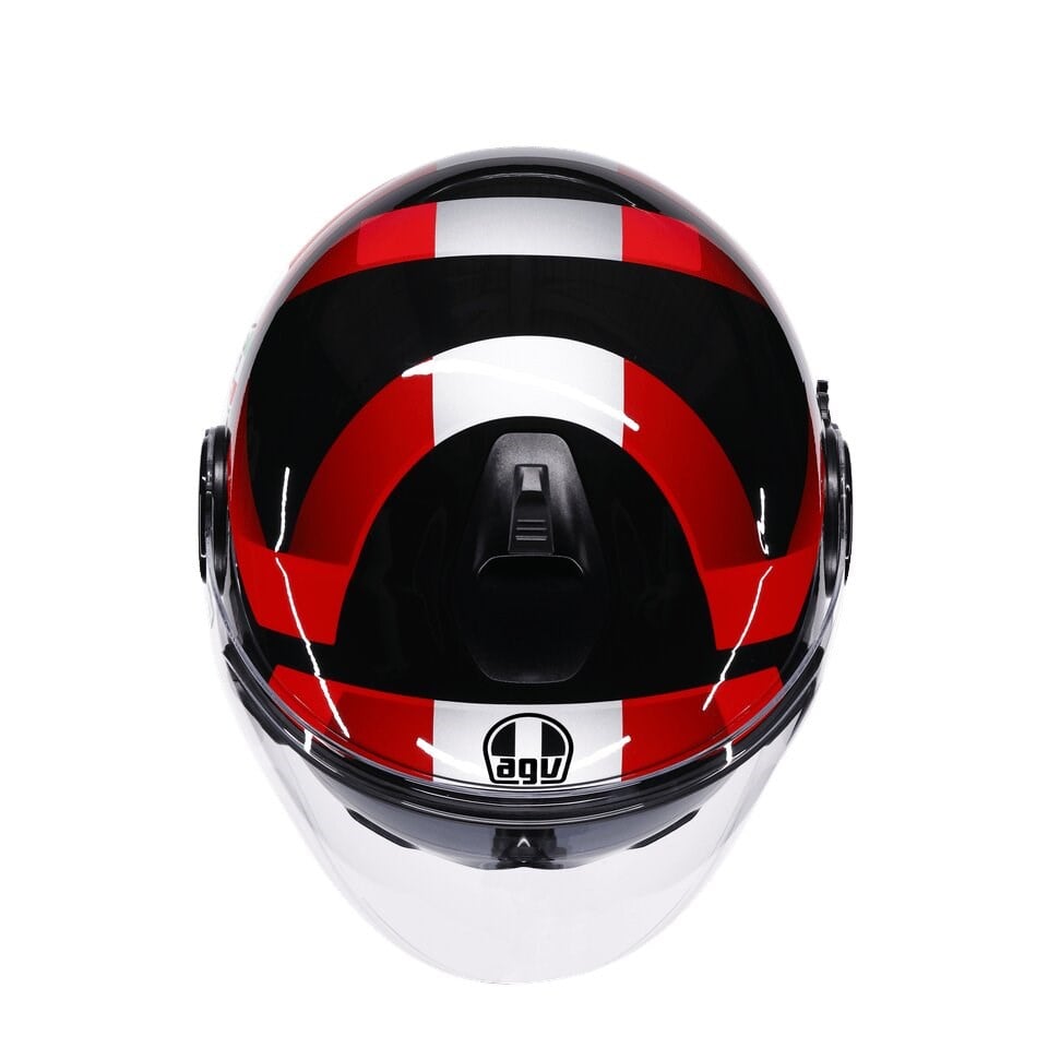 Agv Eteres Camogli Black Red Purple Açık Kask