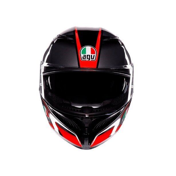 Agv K3 Mplk Striga Black Grey Red Kapalı Kask