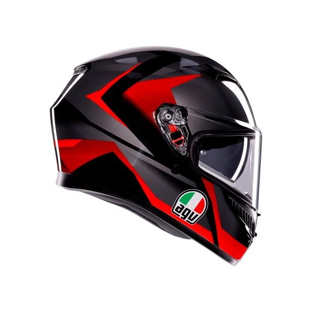 Agv K3 Mplk Striga Black Grey Red Kapalı Kask