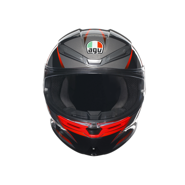 Agv K6S Mplk Slashcut Blk Grey Red Kapalı Kask