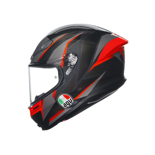 Agv K6S Mplk Slashcut Blk Grey Red Kapalı Kask