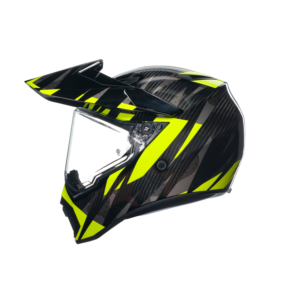 Agv AX9 Steppa Carbon Grey Yellow Kapalı Kask