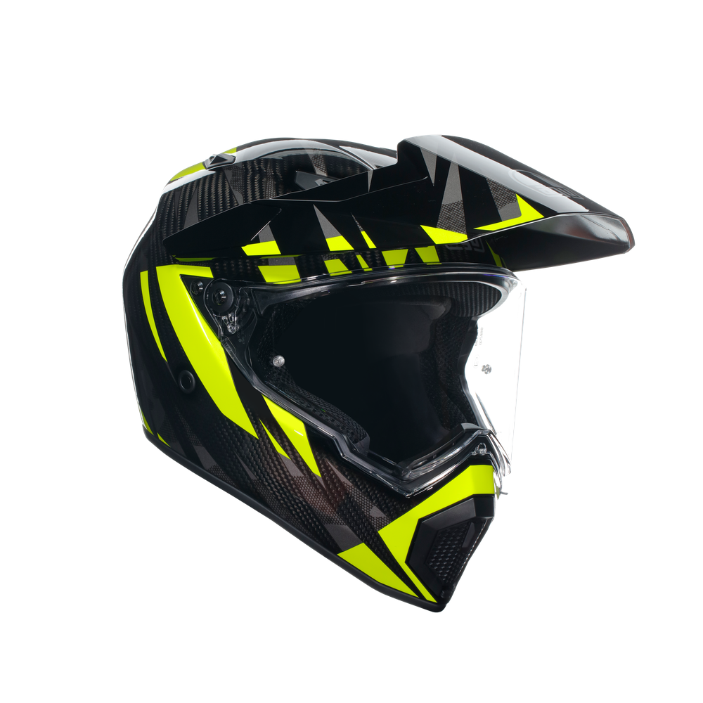 Agv AX9 Steppa Carbon Grey Yellow Kapalı Kask