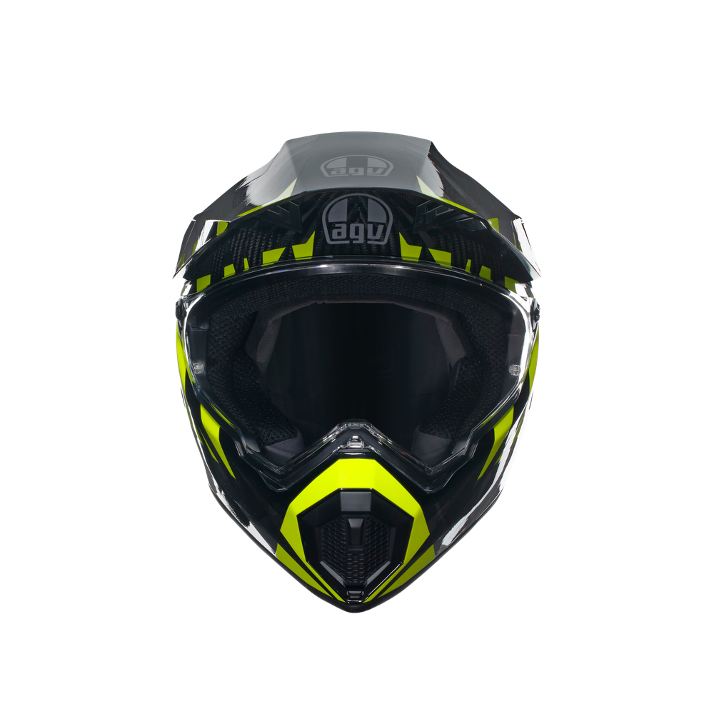 Agv AX9 Steppa Carbon Grey Yellow Kapalı Kask