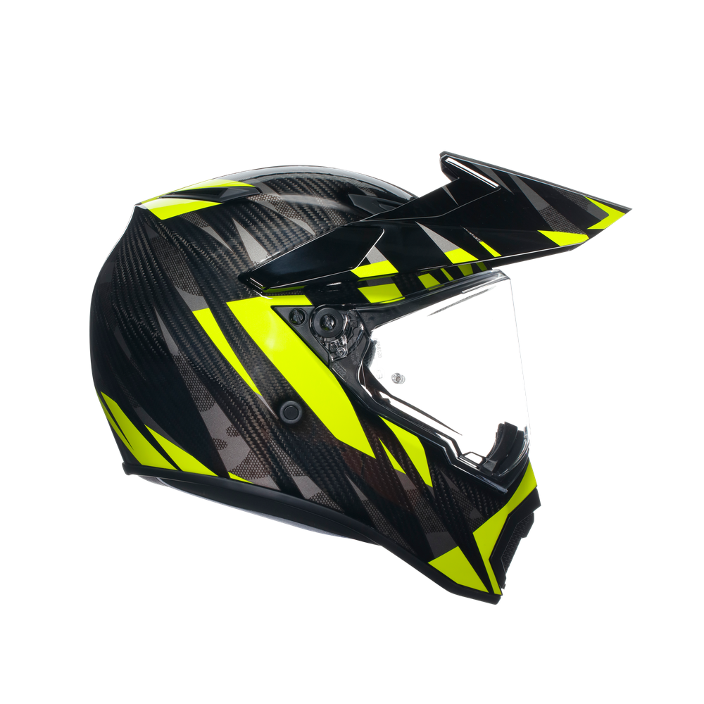 Agv AX9 Steppa Carbon Grey Yellow Kapalı Kask