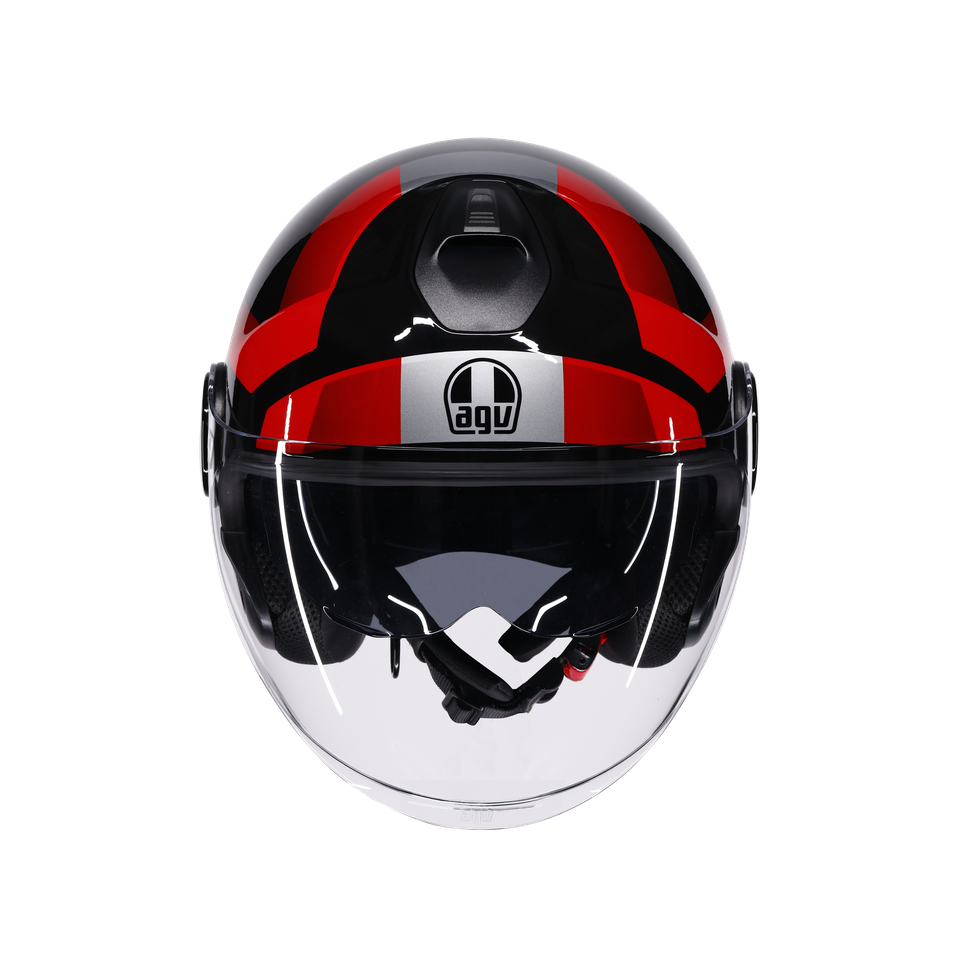 Agv Eteres Camogli Black Red Purple Açık Kask