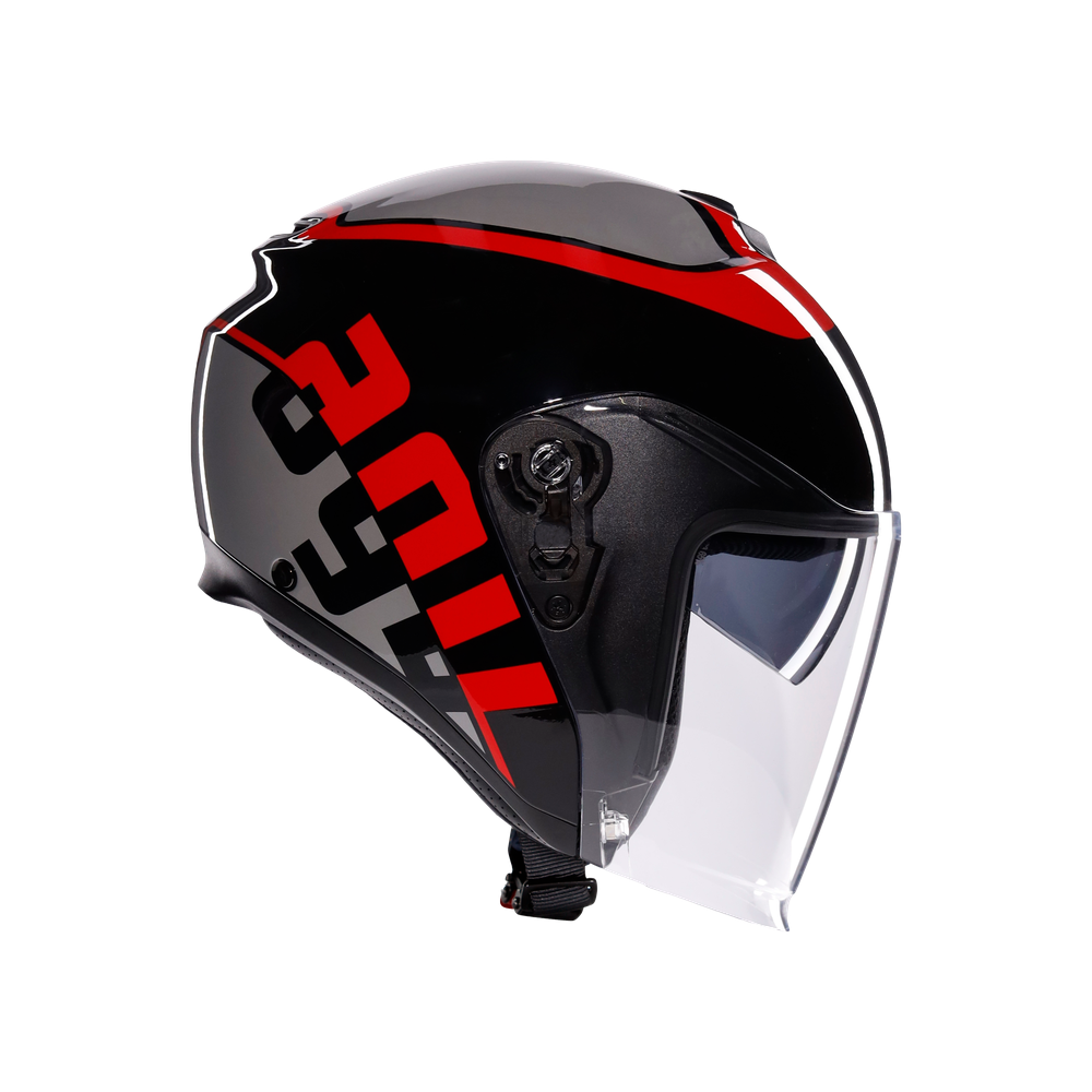 Agv irides Valenza Matt Grey Blk Red Açık Kask