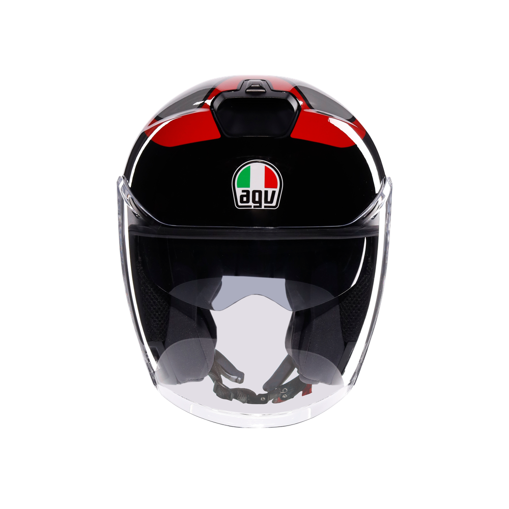 Agv irides Valenza Matt Grey Blk Red Açık Kask