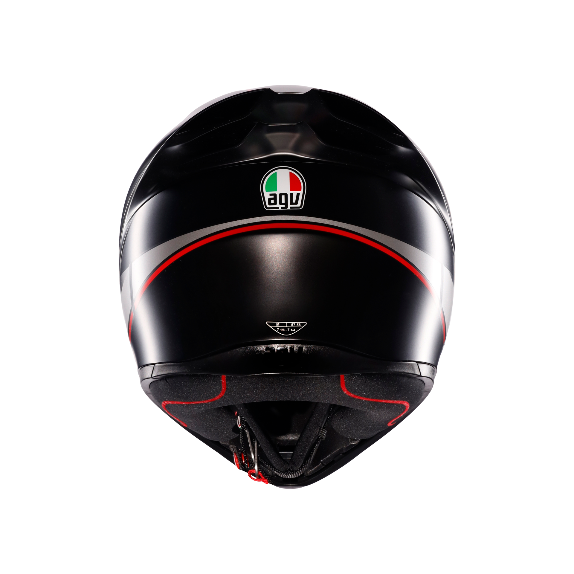 Agv K1 S Lap Matt Black Grey Red Kapalı Kask