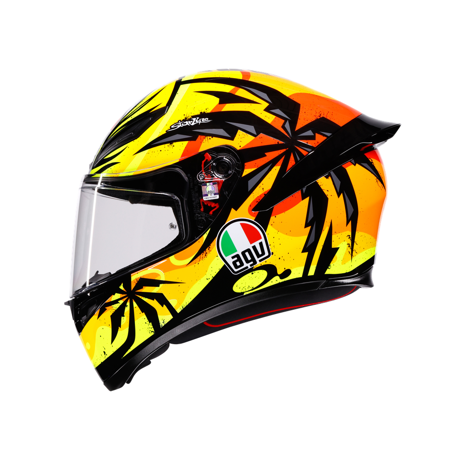 Agv K1 S Tropicrush Black Orange Kapalı Kask