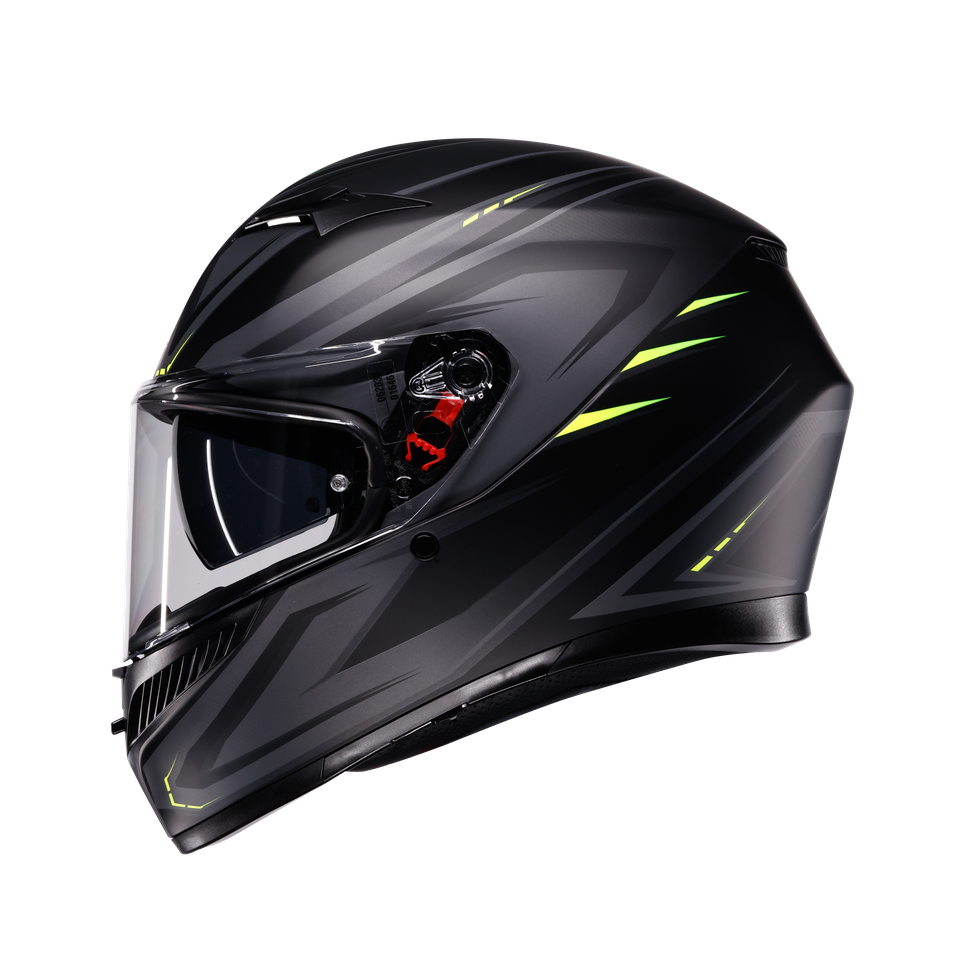 Agv K3 Syth Mplk Matt Black Yellow Fluo Kapalı Kask
