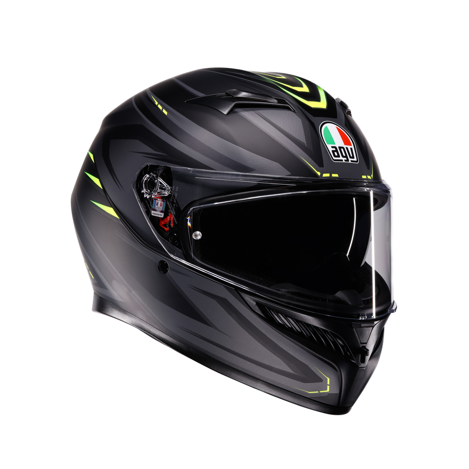 Agv K3 Syth Mplk Matt Black Yellow Fluo Kapalı Kask