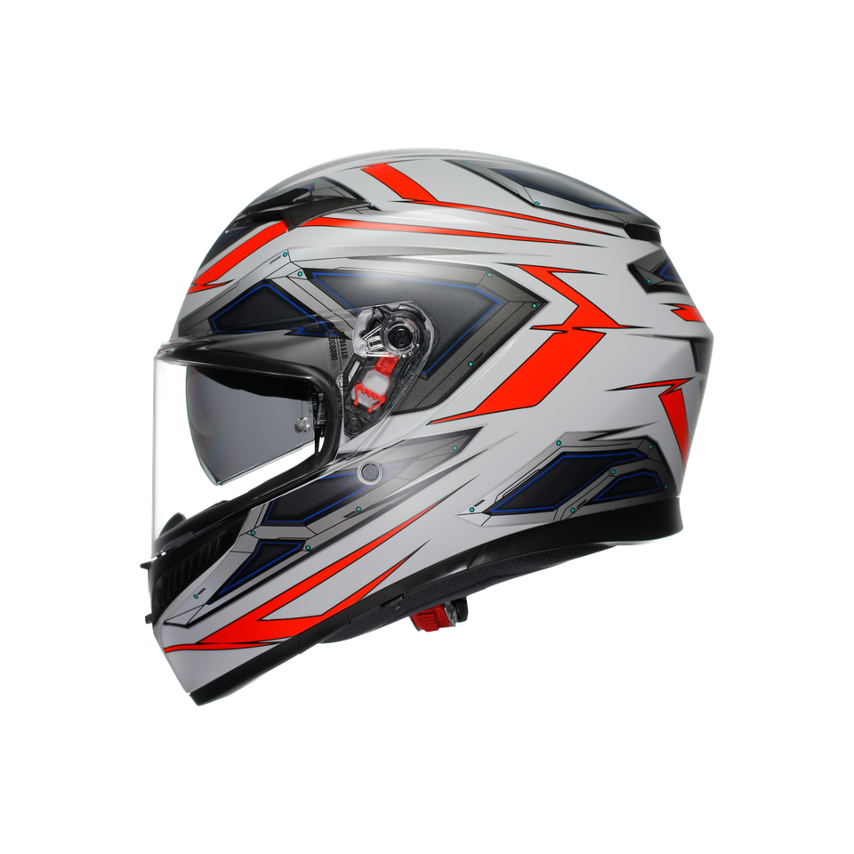 Agv K3 E2206 Space Matt White Red Fluo Kapalı Kask