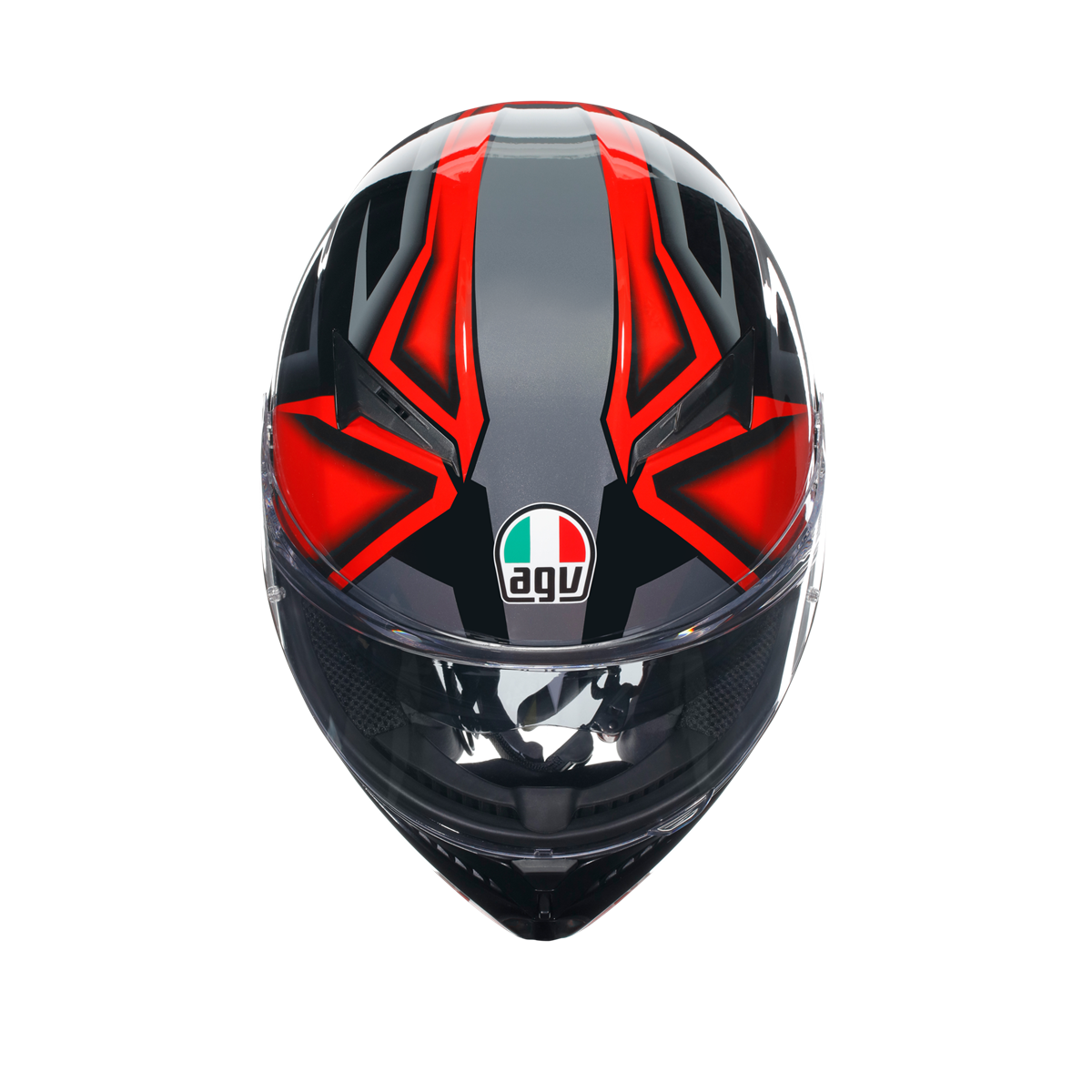 Agv K3 Compound Black Red Kapalı Kask
