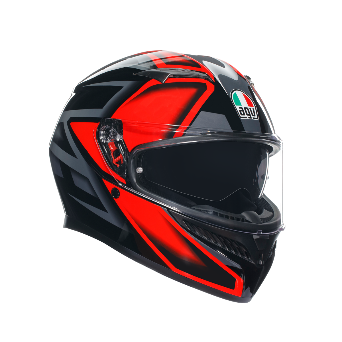Agv K3 Compound Black Red Kapalı Kask