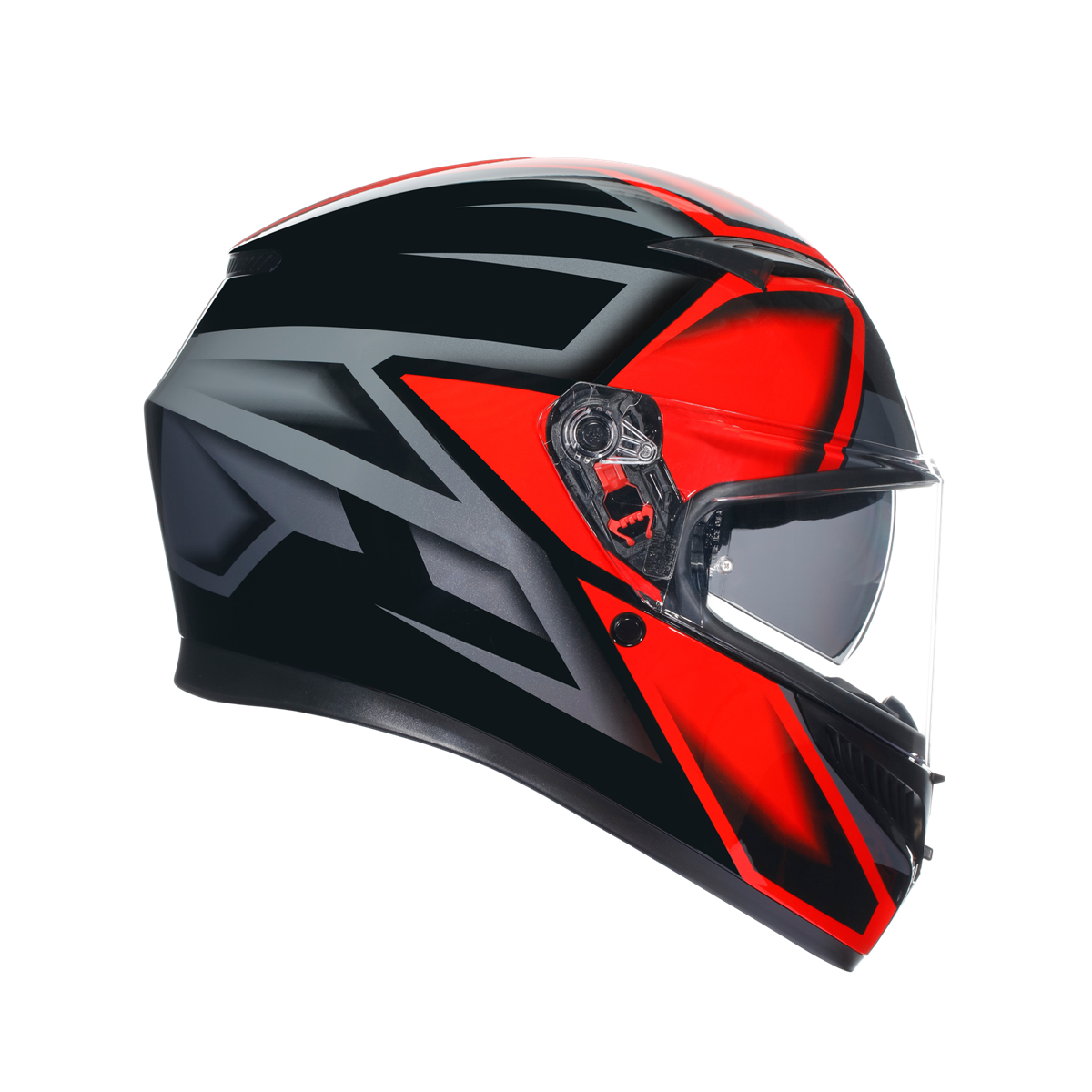 Agv K3 Compound Black Red Kapalı Kask