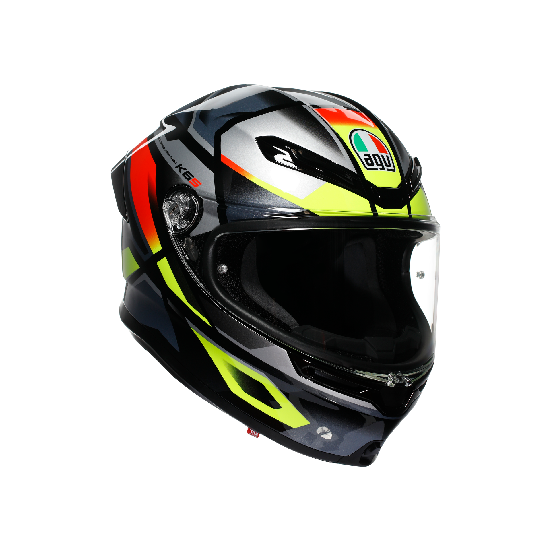 Agv K6 S Erazer Black Red Yellow Fluo Kapalı Kask