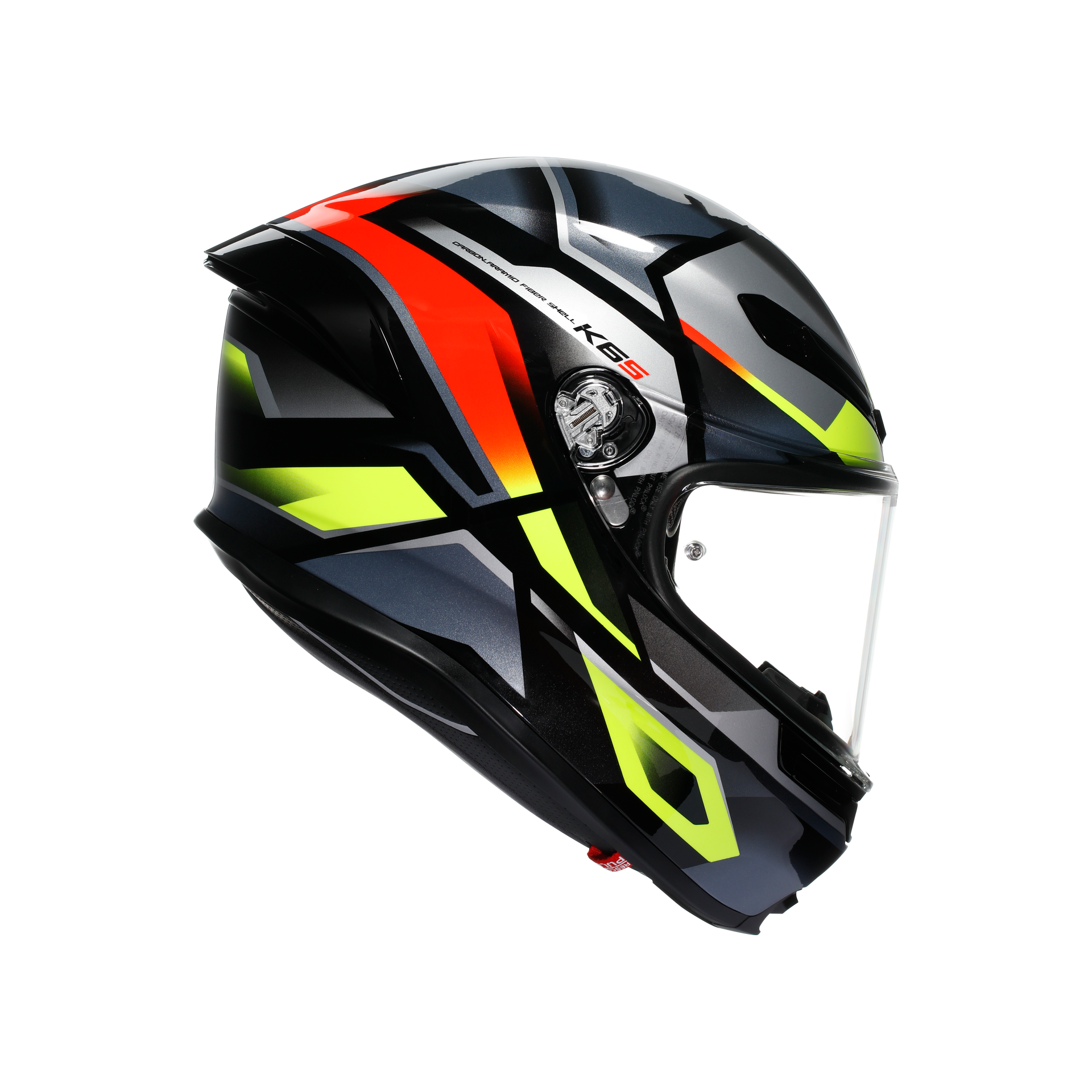 Agv K6 S Erazer Black Red Yellow Fluo Kapalı Kask