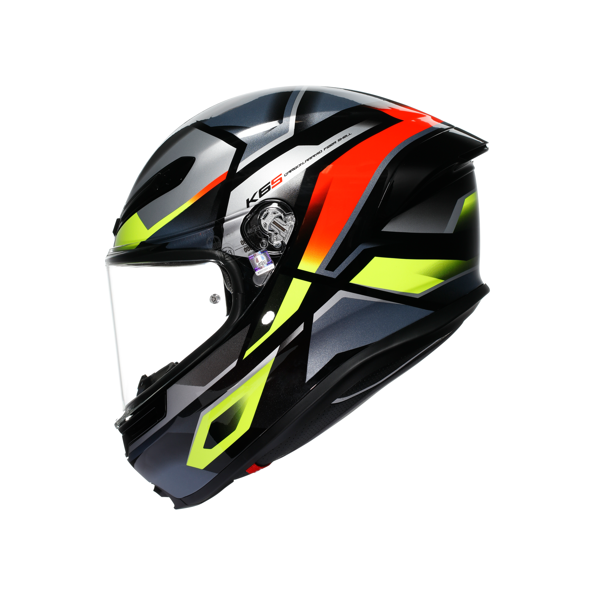 Agv K6 S Erazer Black Red Yellow Fluo Kapalı Kask
