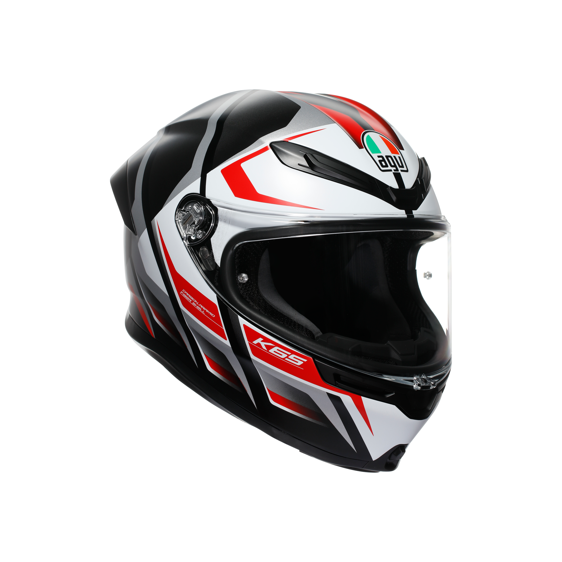 Agv K6 S Karve Matt Black White Red Configuration Kapalı Kask
