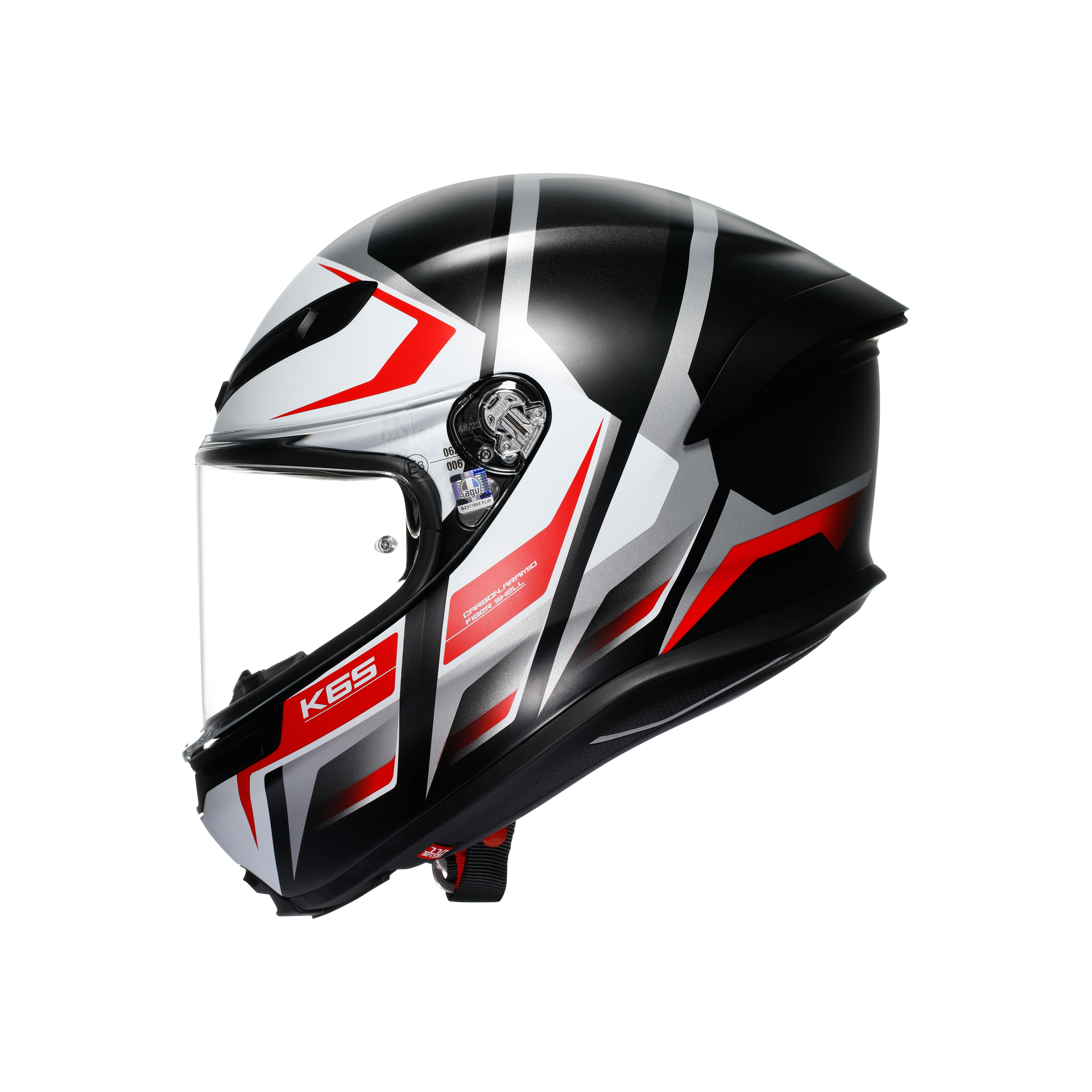 Agv K6 S Karve Matt Black White Red Configuration Kapalı Kask