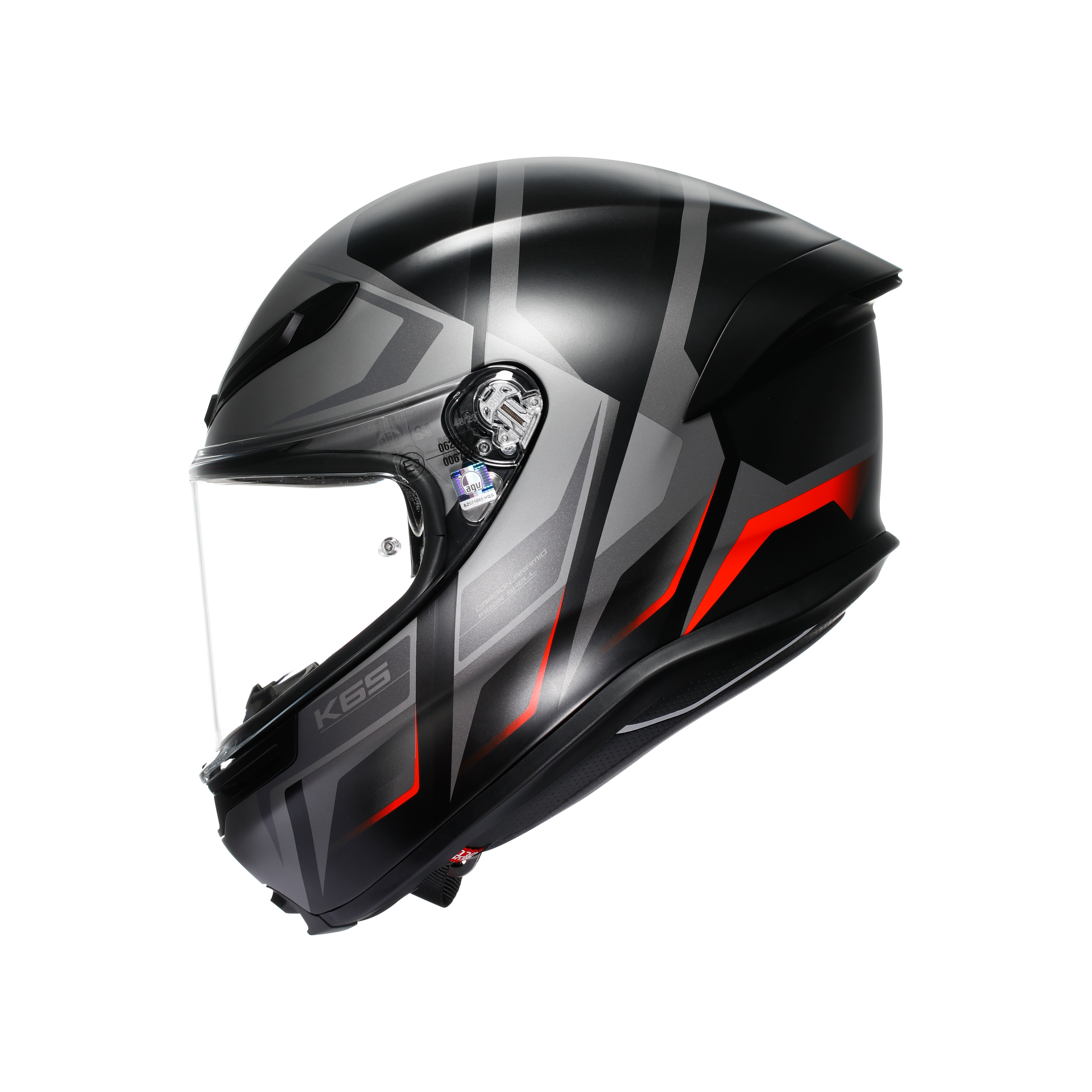 Agv K6 S Karve Matt Black Grey Red Kapalı Kask