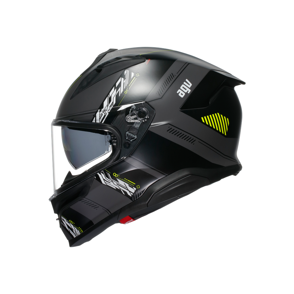 Agv K7 Kyber Matt Grey Yellow Fluo Kapalı Kask