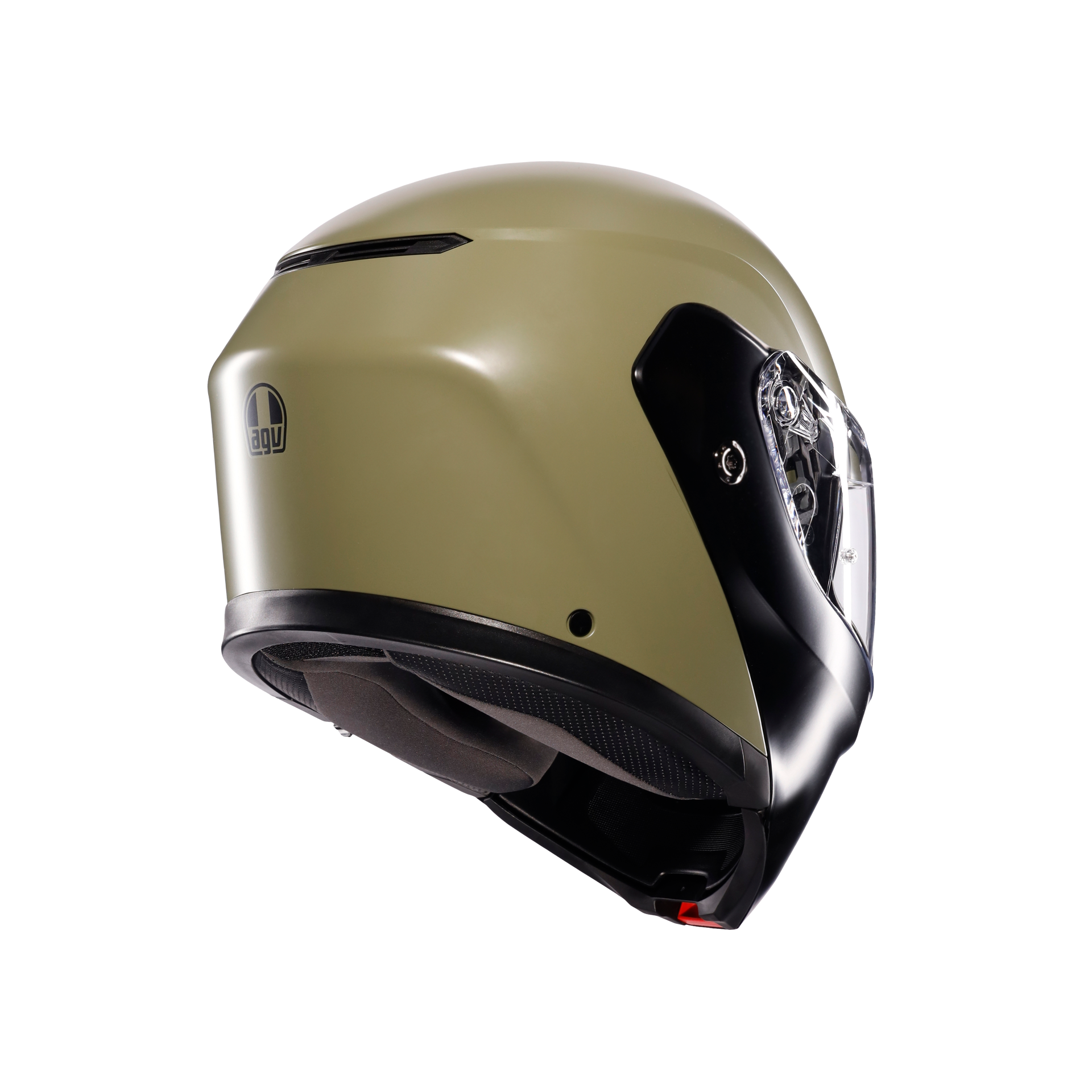 Agv Streetmodular Mono Matt Green Black Çene Açılır Kask