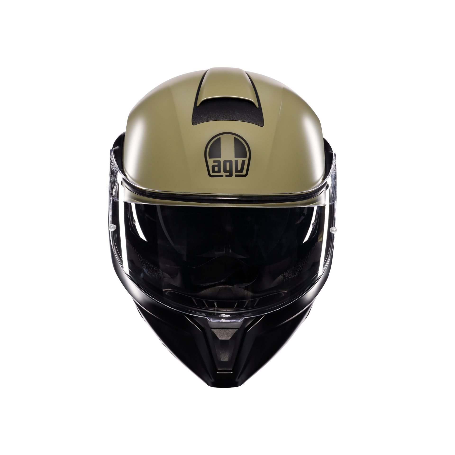 Agv Streetmodular Mono Matt Green Black Çene Açılır Kask