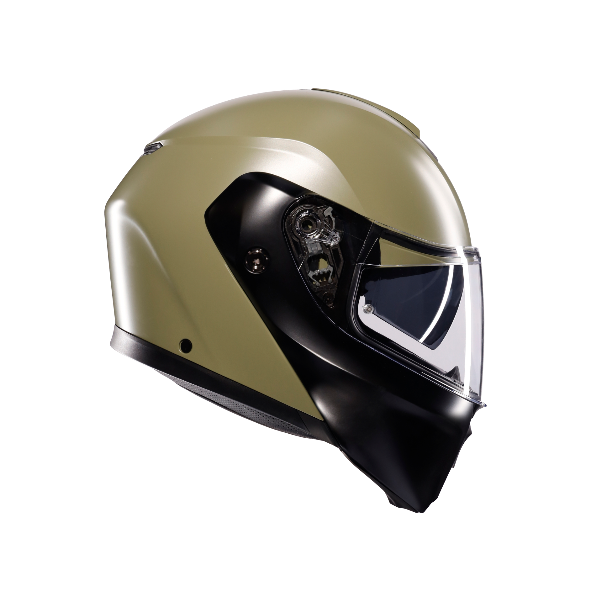 Agv Streetmodular Mono Matt Green Black Çene Açılır Kask