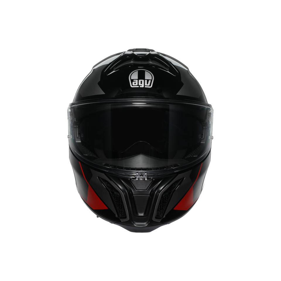 Agv Tourmodular Multi Plk Perception Black Red Çene Açılır Kask