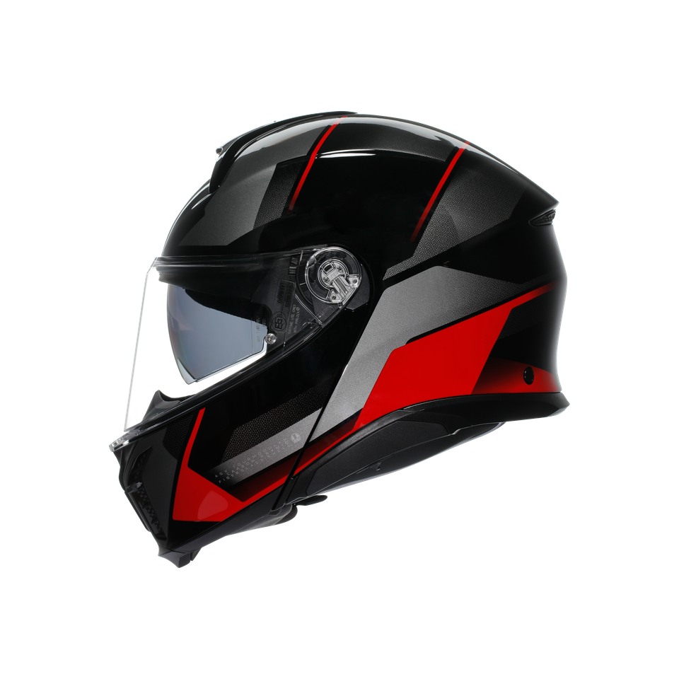 Agv Tourmodular Multi Plk Perception Black Red Çene Açılır Kask