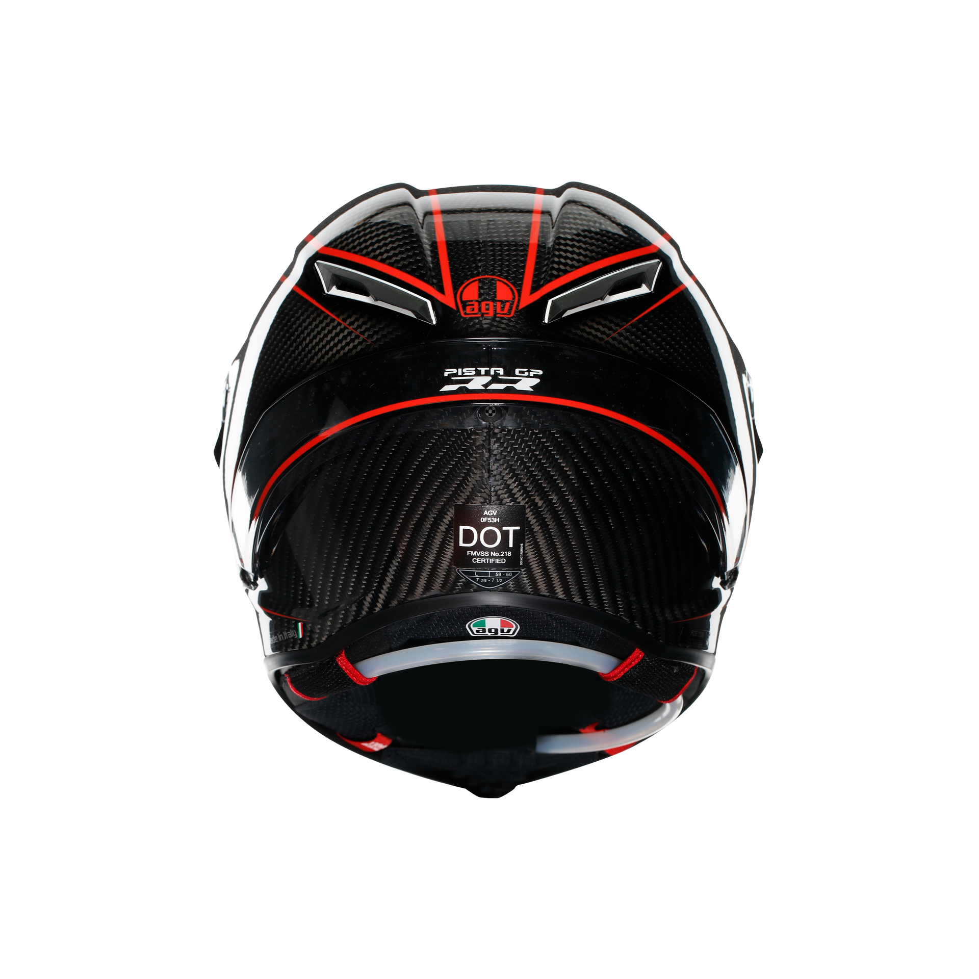 Agv Pista GP RR Mplk Performance Carbon Blk Red Kapalı Kask