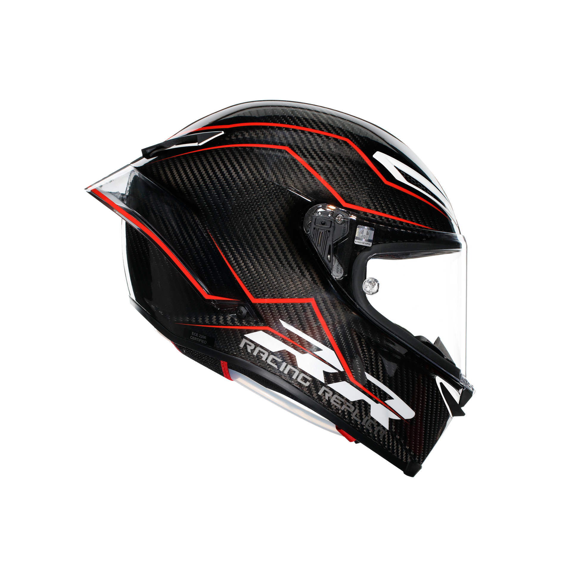 Agv Pista GP RR Mplk Performance Carbon Blk Red Kapalı Kask