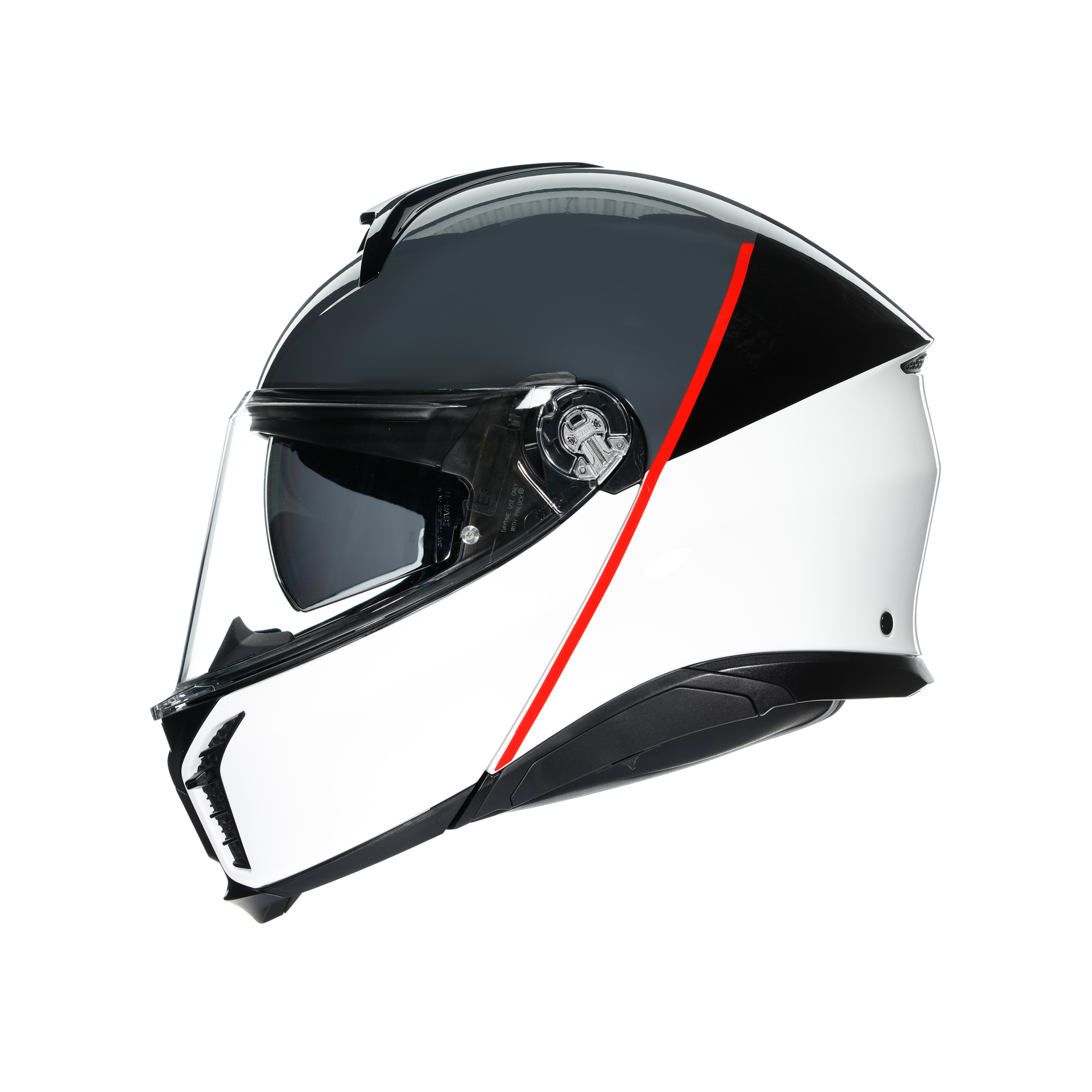 Agv Tourmodular Mlt Balance White Grey Red Çene Açılır Kask