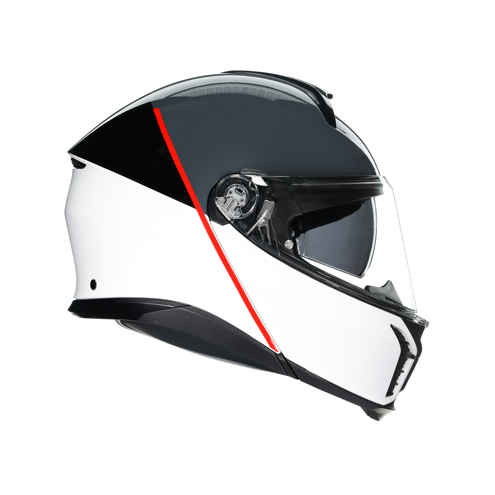 Agv Tourmodular Mlt Balance White Grey Red Çene Açılır Kask