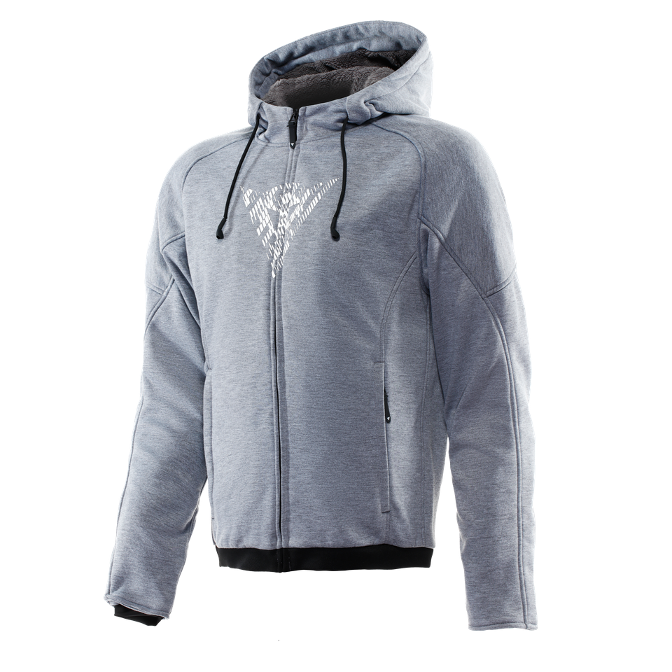 Dainese Bovisa Safety Hoodie Full Zip Grey Melange Black Tekstil Mont