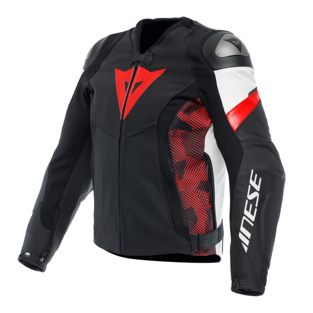 Dainese Avro 5 Blk Red Lava White Deri Mont