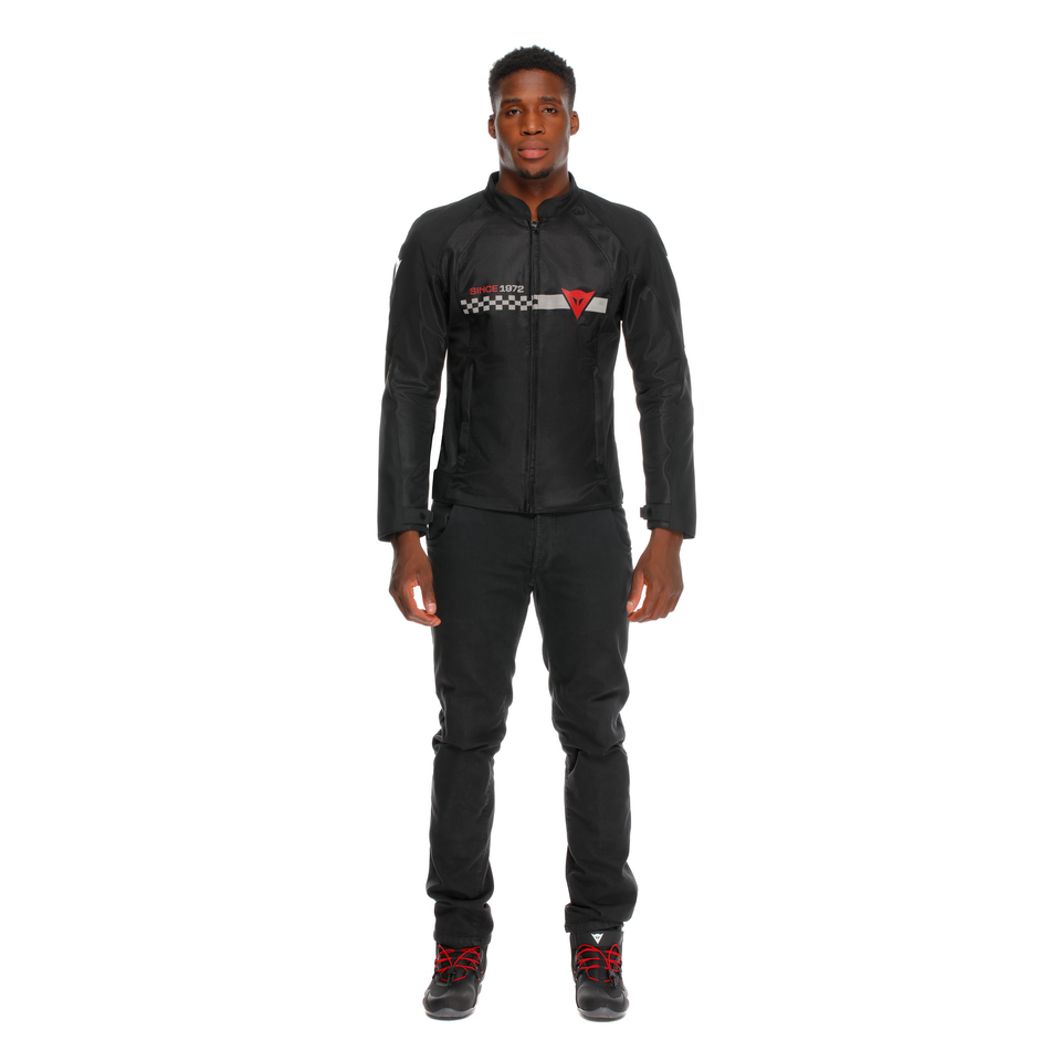 Dainese Herosphere Black White Stripes Red Air Tekstil Mont