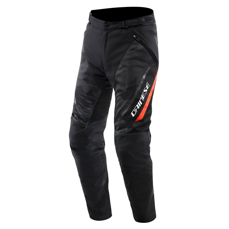 Dainese Drake 2 Super Air Black Ant Red Fluo Tekstil Pantolon