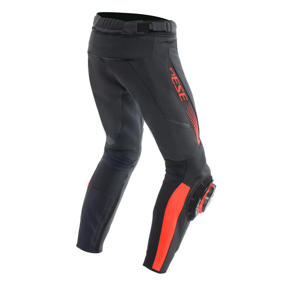 Dainese SuperSpeed Black Red Fluo Deri Pantolon