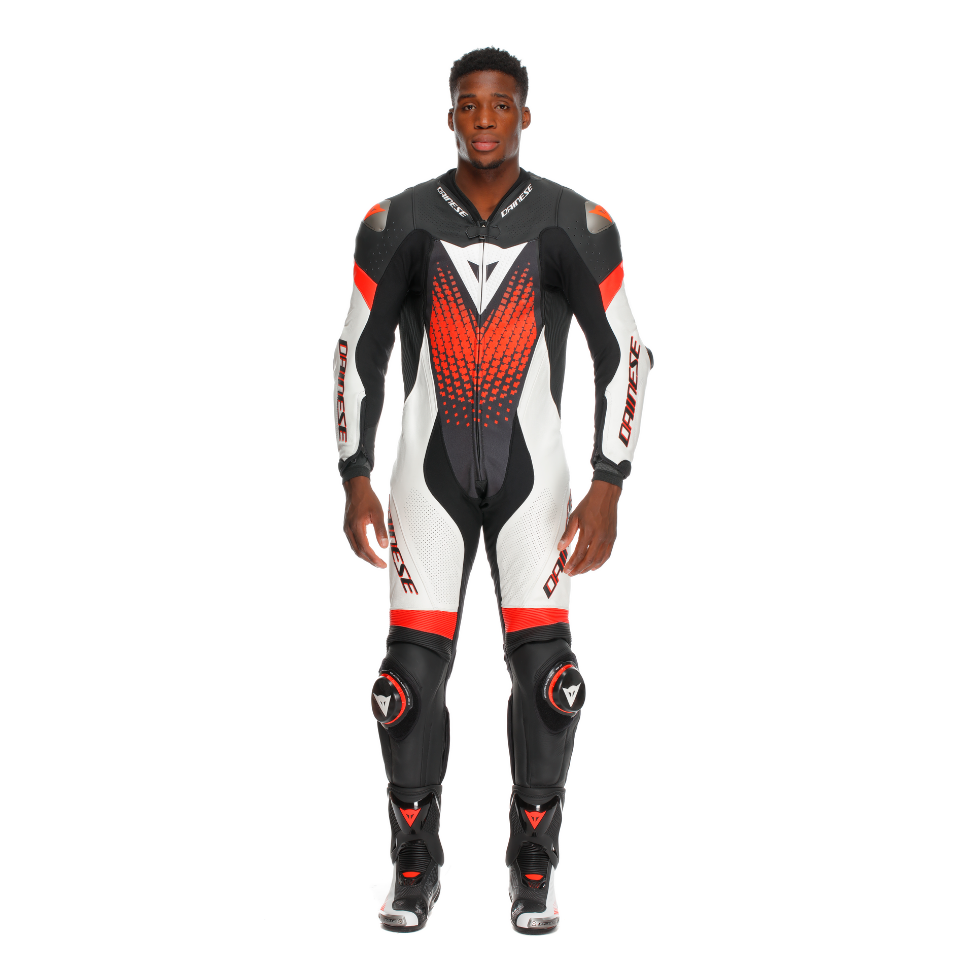 Dainese Laguna Seca 6 Perf Lthr Blk White Red Fluo Tulum